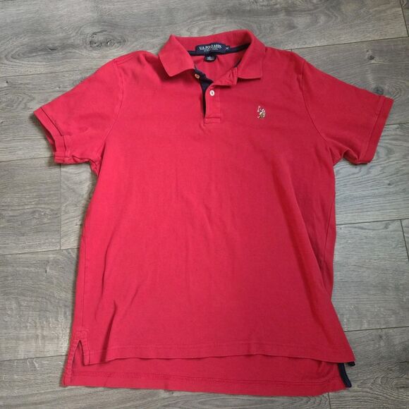 Bundle of 3 U.S. Polo Assn. Men's Polo Shirts Size M  Red Blue Gray Luxury Feel - Picture 4 of 16
